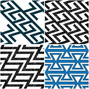 4 different vector patterns in the same package_e Stockillustratie