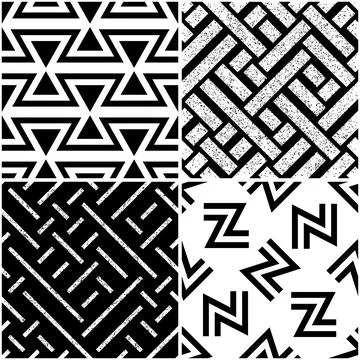 4 different vector patterns in the same package_i Stock Illustration