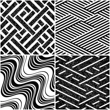 4 different vector patterns in the same package_b Stockillustratie