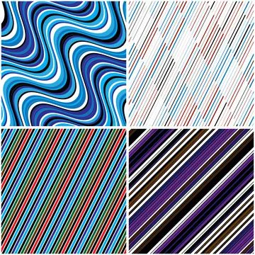 4 different vector patterns in the same package_f Stockillustratie
