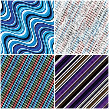 4 different vector patterns in the same package_i Stock Illustration