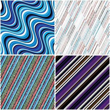 4 different vector patterns in the same package_j Stock Illustration