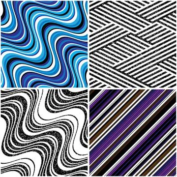 4 different vector patterns in the same package_n 스톡 일러스트