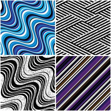 4 different vector patterns in the same package_o Stock Illustration