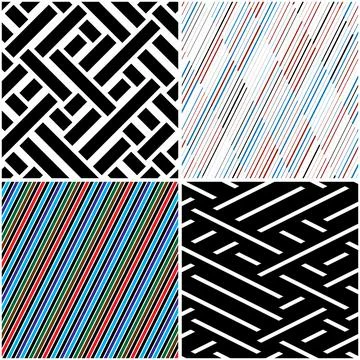 4 different vector patterns in the same package_p イラスト素材