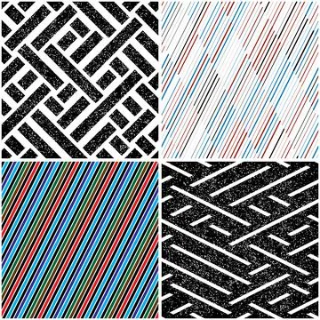 4 different vector patterns in the same package_r Stock Illustration