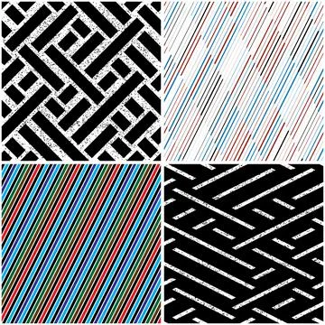 4 different vector patterns in the same package_s 스톡 일러스트