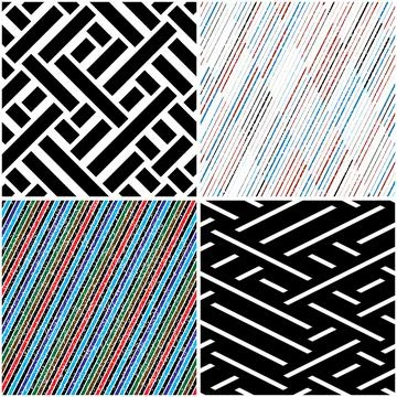 4 different vector patterns in the same package_u Stock Illustration