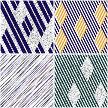 4 different vector patterns in the same package_c Stockillustratie