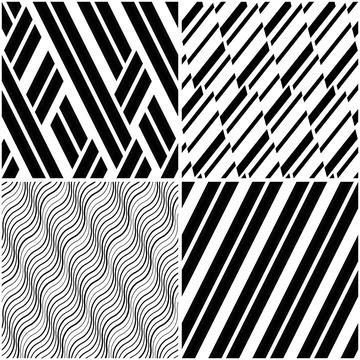4 different vector patterns in the same package_f Stock Illustration