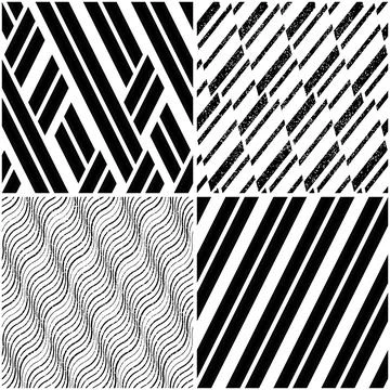 4 different vector patterns in the same package_j Stockillustratie
