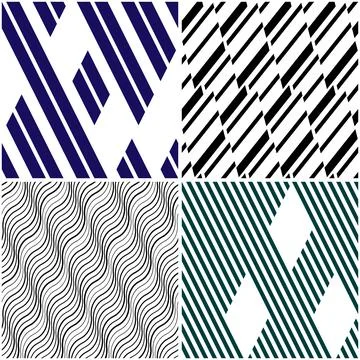 4 different vector patterns in the same package_k Stock Illustration
