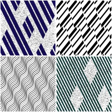 4 different vector patterns in the same package_m Stock Illustration