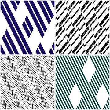 4 different vector patterns in the same package_o Stock Illustration