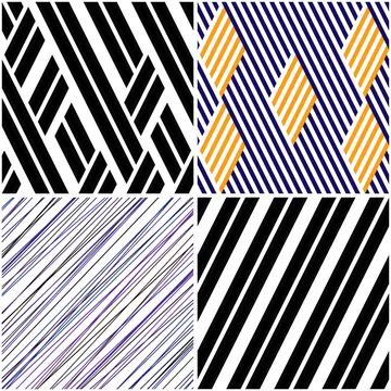 4 different vector patterns in the same package_p イラスト素材