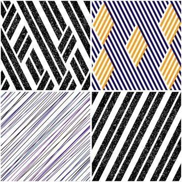 4 different vector patterns in the same package_r イラスト素材