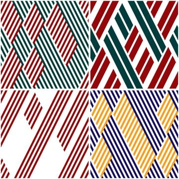 4 different vector patterns in the same package_a Stockillustratie