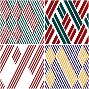 4 different vector patterns in the same package_b Stock Illustration