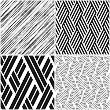 4 different vector patterns in the same package_f イラスト素材