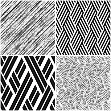 4 different vector patterns in the same package_h 스톡 일러스트