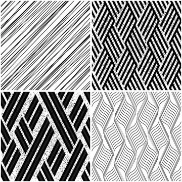 4 different vector patterns in the same package_i Stock Illustration