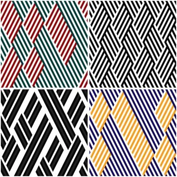 4 different vector patterns in the same package_k イラスト素材