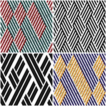 4 different vector patterns in the same package_o Stockillustratie