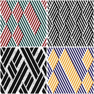 4 different vector patterns in the same package_n Stockillustratie