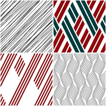 4 different vector patterns in the same package_p Stock Illustration