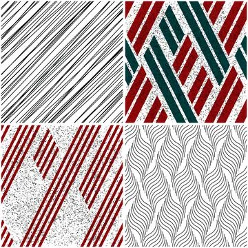 4 different vector patterns in the same package_t Stock Illustration