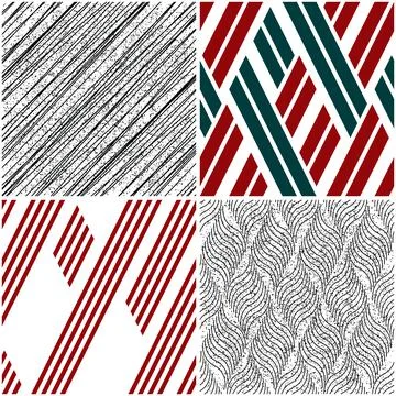 4 different vector patterns in the same package_s Stock Illustration