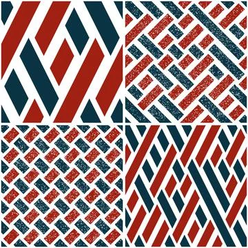 4 different vector patterns in the same package_e Illustrazione stock
