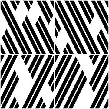 4 different vector patterns in the same package_f Stockillustratie