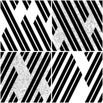 4 different vector patterns in the same package_i Stockillustratie