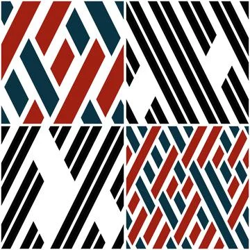 4 different vector patterns in the same package_k Stock Illustration
