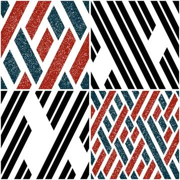 4 different vector patterns in the same package_l イラスト素材