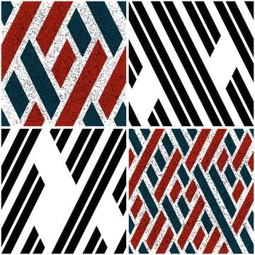 4 different vector patterns in the same package_m Stockillustratie