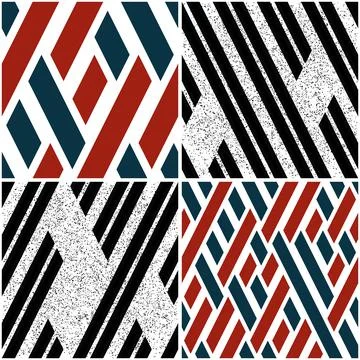 4 different vector patterns in the same package_n Stockillustratie
