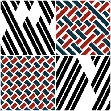 4 different vector patterns in the same package_p Stock Illustration