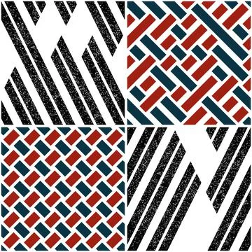4 different vector patterns in the same package_r 스톡 일러스트