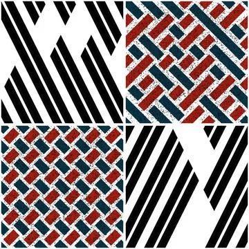 4 different vector patterns in the same package_t 스톡 일러스트