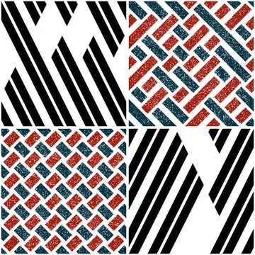 4 different vector patterns in the same package_u イラスト素材
