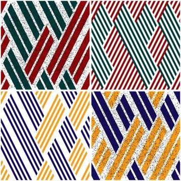 4 different vector patterns in the same package_c Illustrazione stock