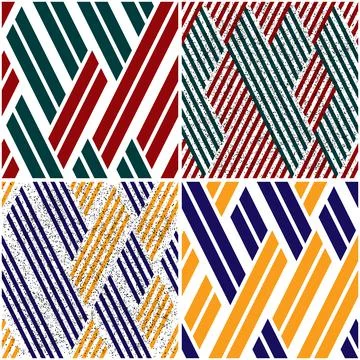 4 different vector patterns in the same package_d Illustrazione stock