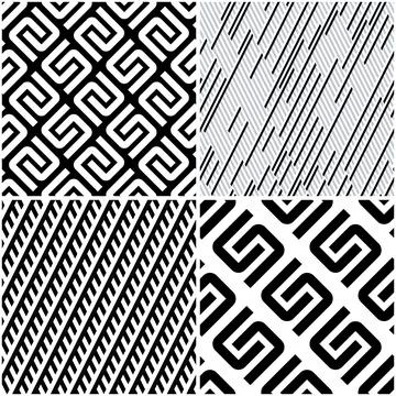 4 different vector patterns in the same package_f Stockillustratie