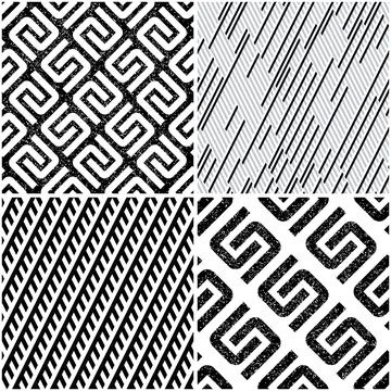 4 different vector patterns in the same package_g 스톡 일러스트