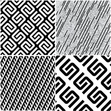 4 different vector patterns in the same package_i Stock Illustration