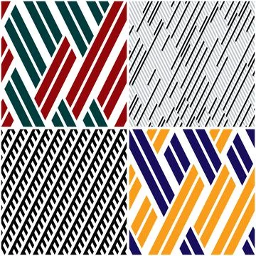 4 different vector patterns in the same package_k 스톡 일러스트