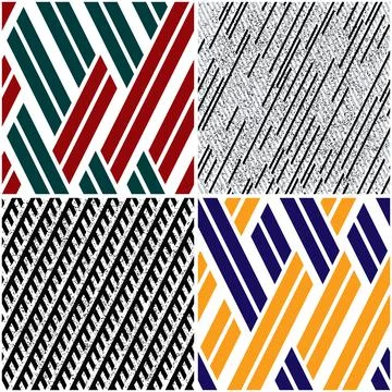 4 different vector patterns in the same package_n Illustrazione stock