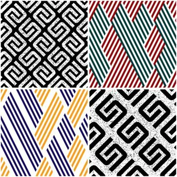 4 different vector patterns in the same package_s Stock Illustration